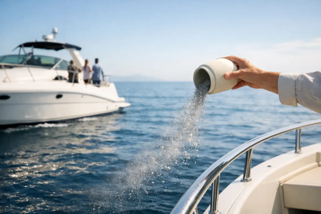 Boat Ashes Scattering Service at Sea
