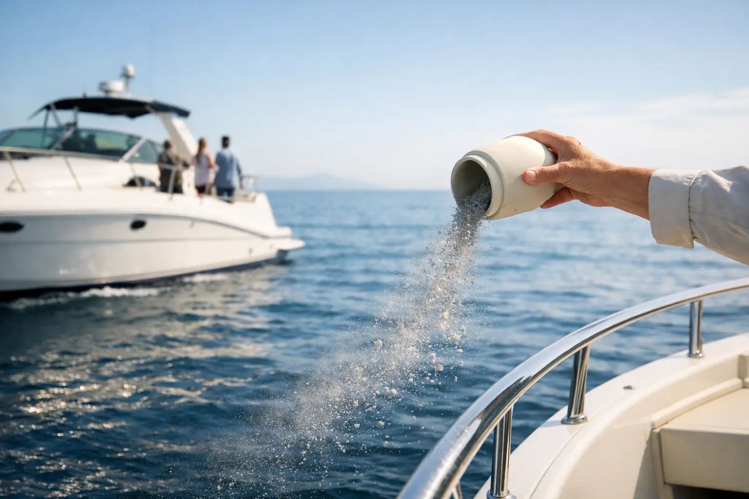 Boat Ashes Scattering Service at Sea